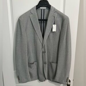Johnnie-O Light Grey Knit Sports Coat Size XL Regular 44 Reg NWT